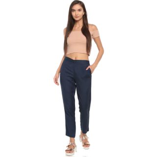 GO COLORS Tapered Fit Pants with Insert Pocket at Rs.1049
